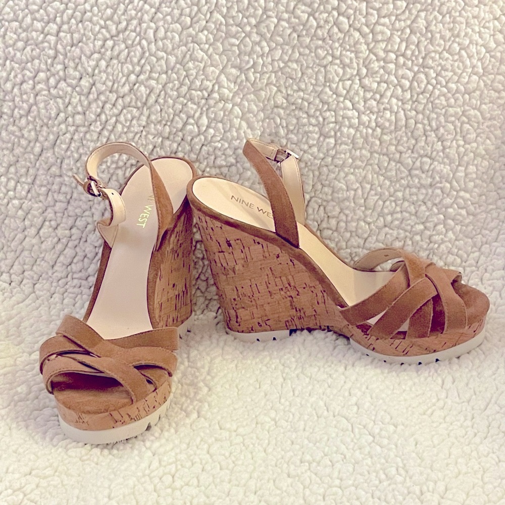Nine West wedge sandals.